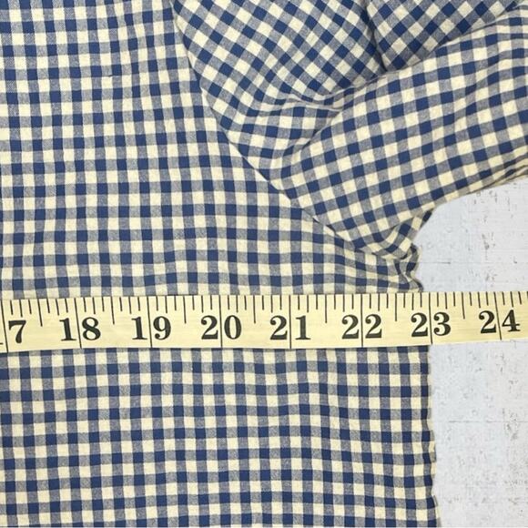 Joie Blue Gingham Button Up Puff Sleeve XL Cottagecore Peasant Homestead Prairie - Picture 10 of 10
